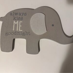 Wendy Bellissimo Gray Elephant Nursery Wall Decor